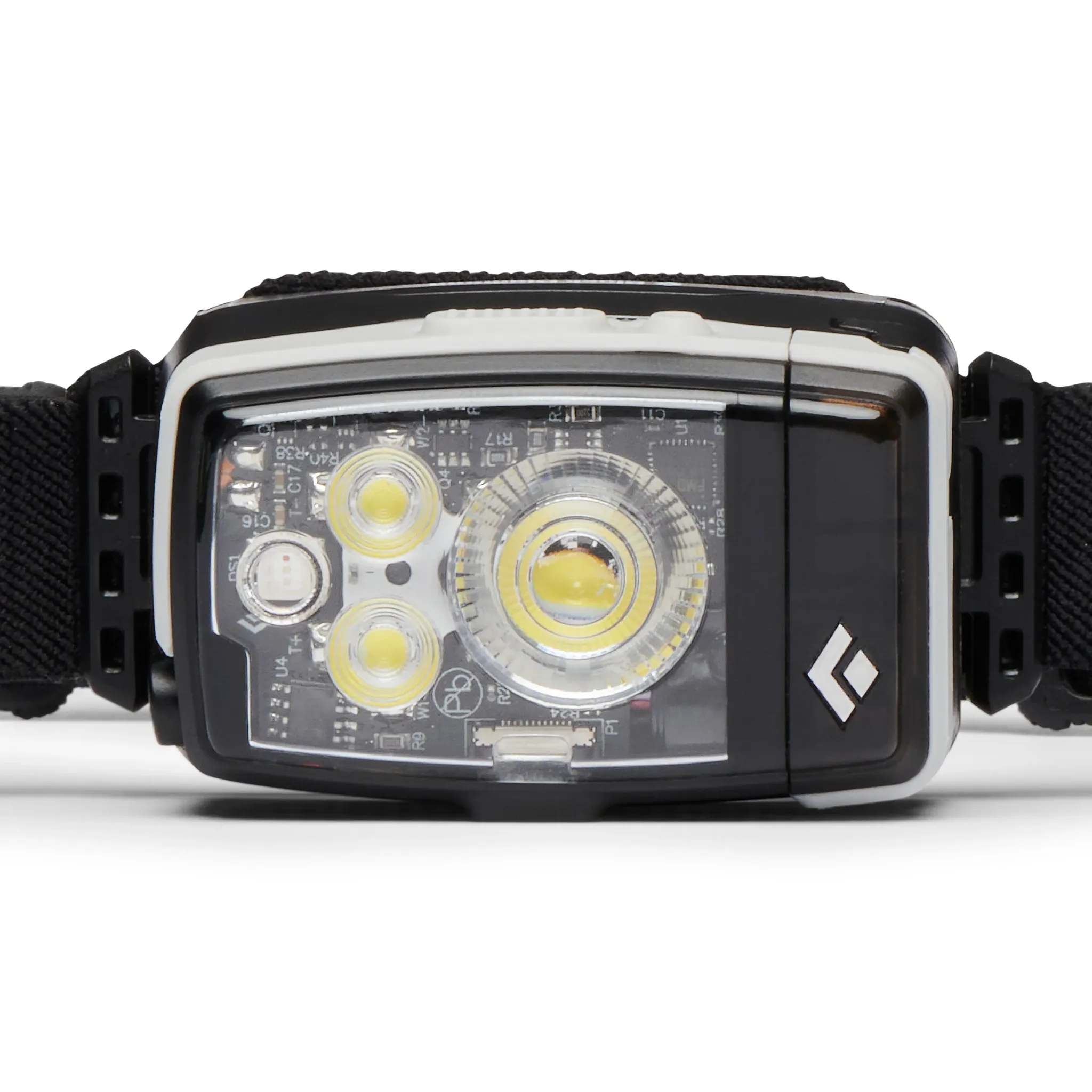 Front view of the Black Diamond Distance LT 1100 optical assembly
