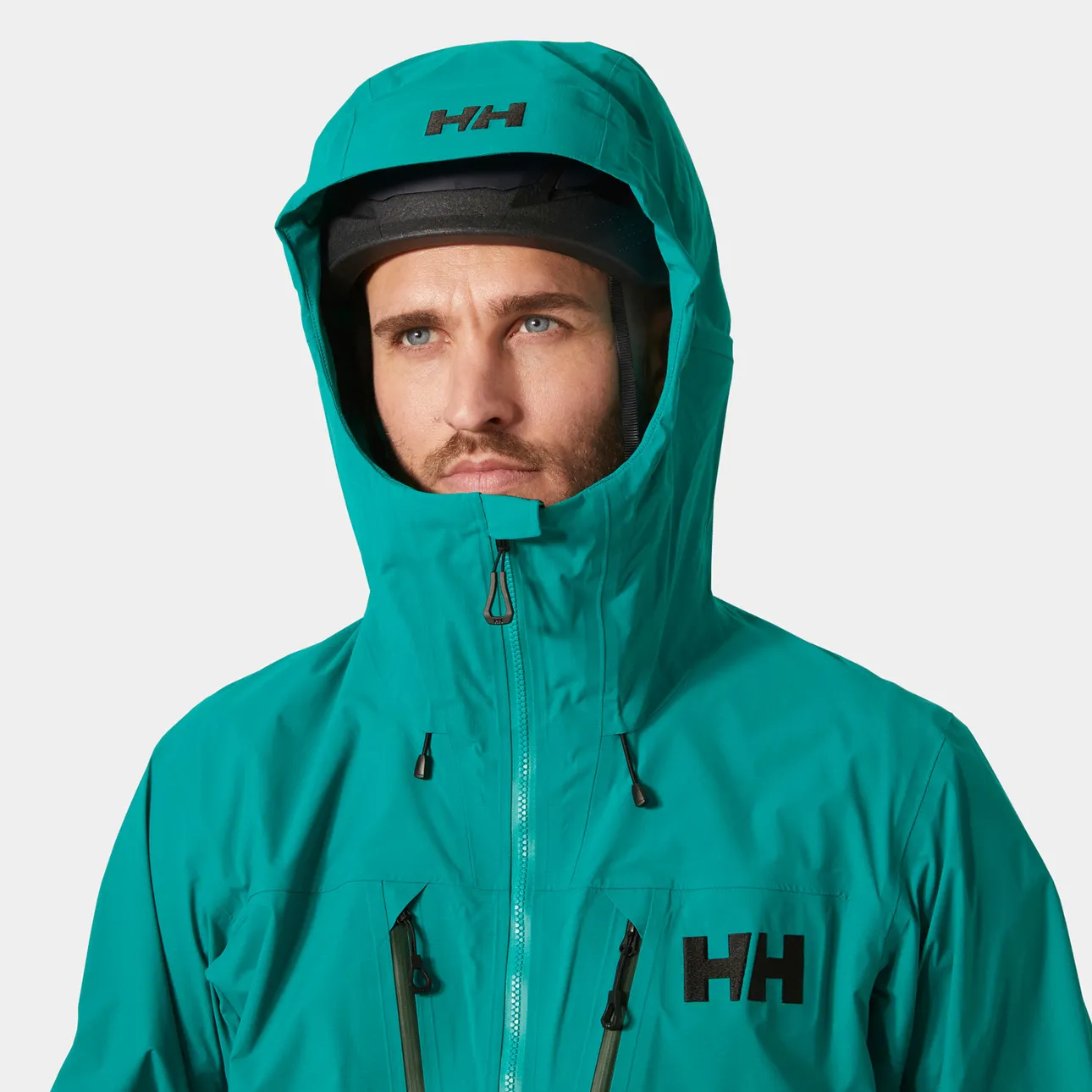 Helmet-compatible hood on the Helly Hansen Odin Ultimate Infinity Shell Jacket