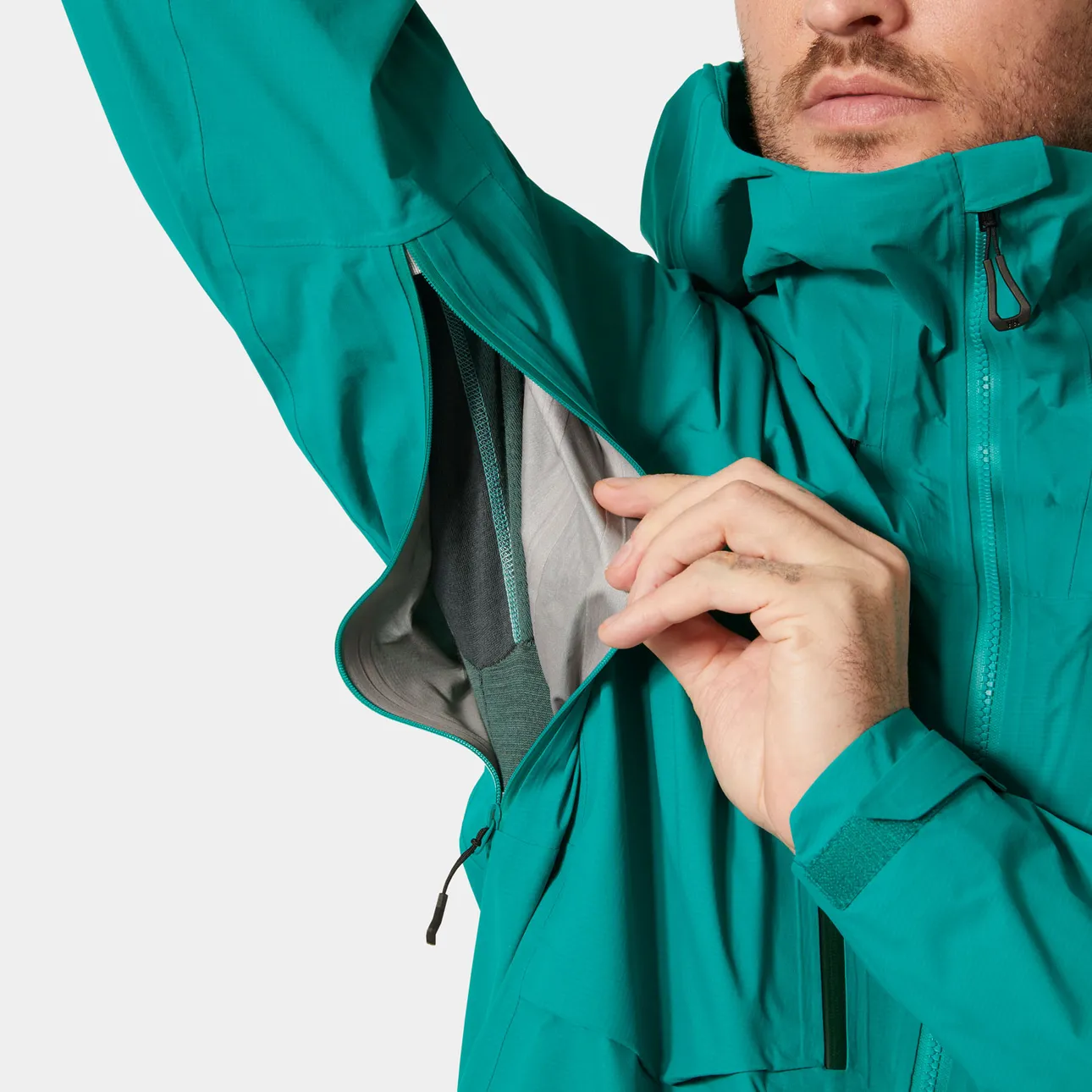 Underarm ventilation zip on the Helly Hansen Odin Ultimate Infinity Shell Jacket