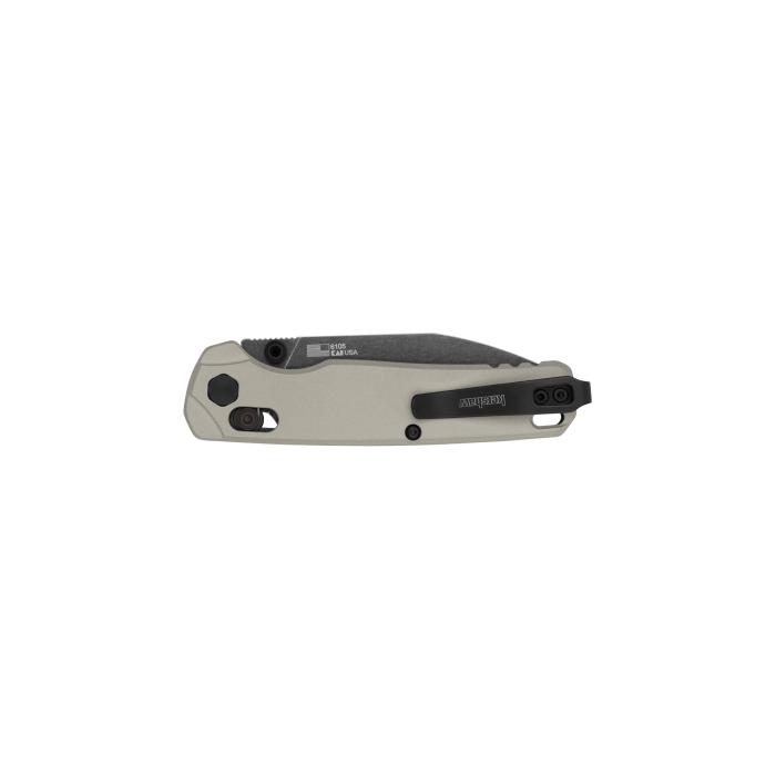 Closed Kershaw Bel Air showing its deep-carry clip, DuraLock bar and pivot