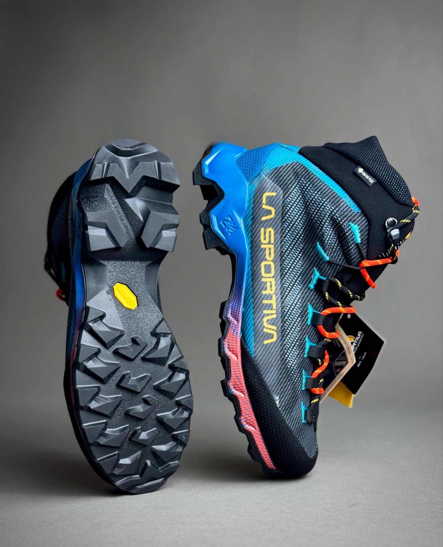 Vibram outsole and deep heel lugs on the Aequilibrium Hike GTX