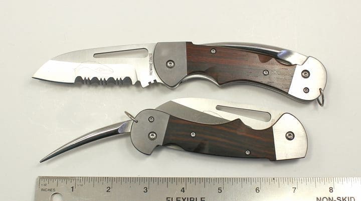 The Myerchin Captain Pro and Crew beside a ruler for scale