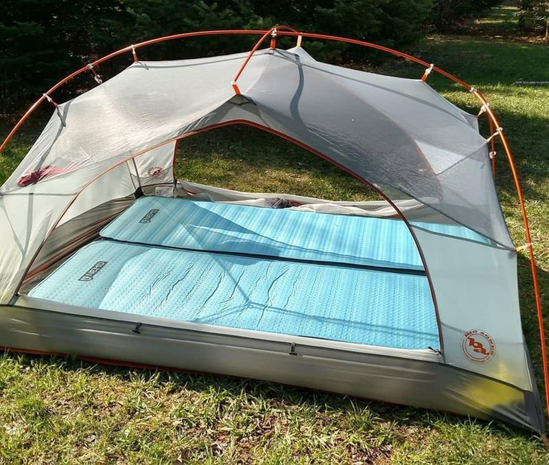 Two NEMO Roamer mattresses linked together inside a tent