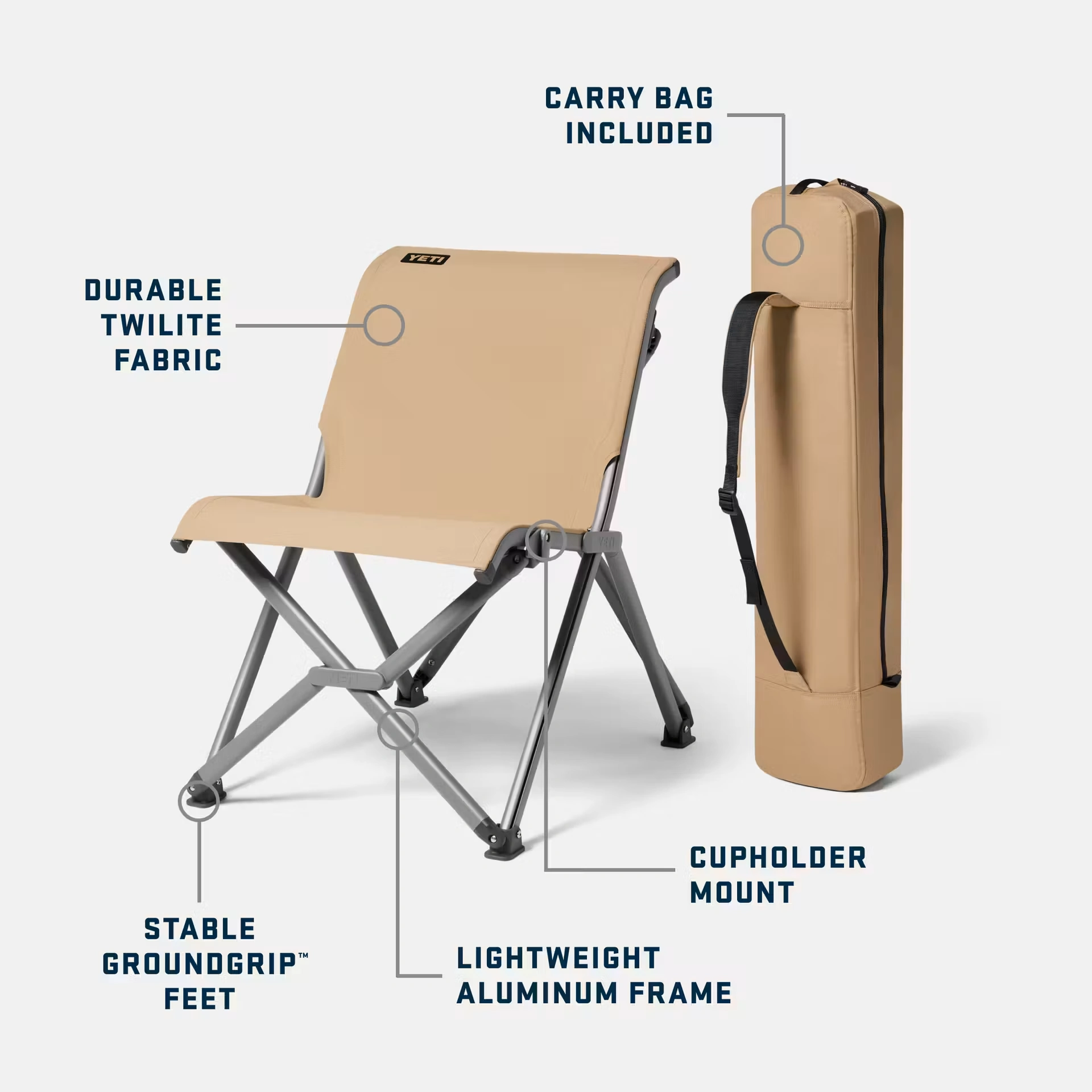 YETI Trailhead Field Chair components and design features